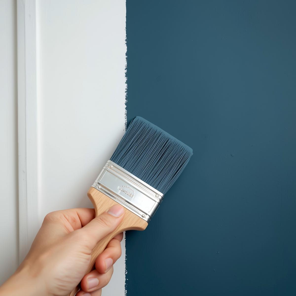 A close-up of The BlueBlock Standard: a precision paint line being cut-in.